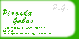 piroska gabos business card